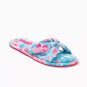 Printed Velour Terry Slippers - Bondi Blue My Little Peony